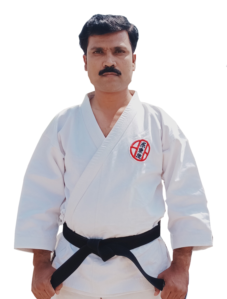 Karate training illustration